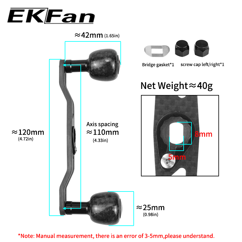 EKFan 120mm Baitcasting Reel H - đánh giá và giá Reel Handle